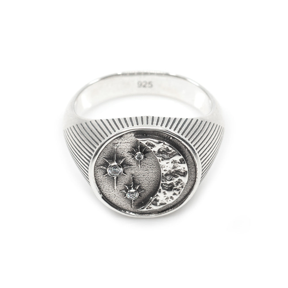 Moon & Star Ring